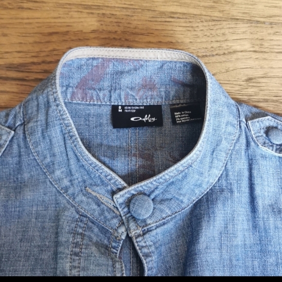 Oakley Chambray Denim Jacket Spring Small - Picture 6 of 10